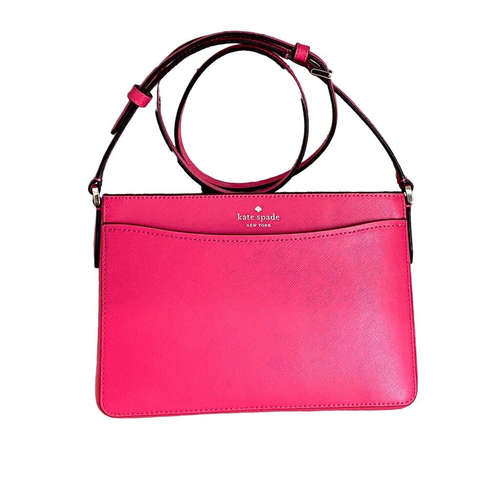Kate Spade Rory Crossbody Purse in Bikini Pink Leather k6176